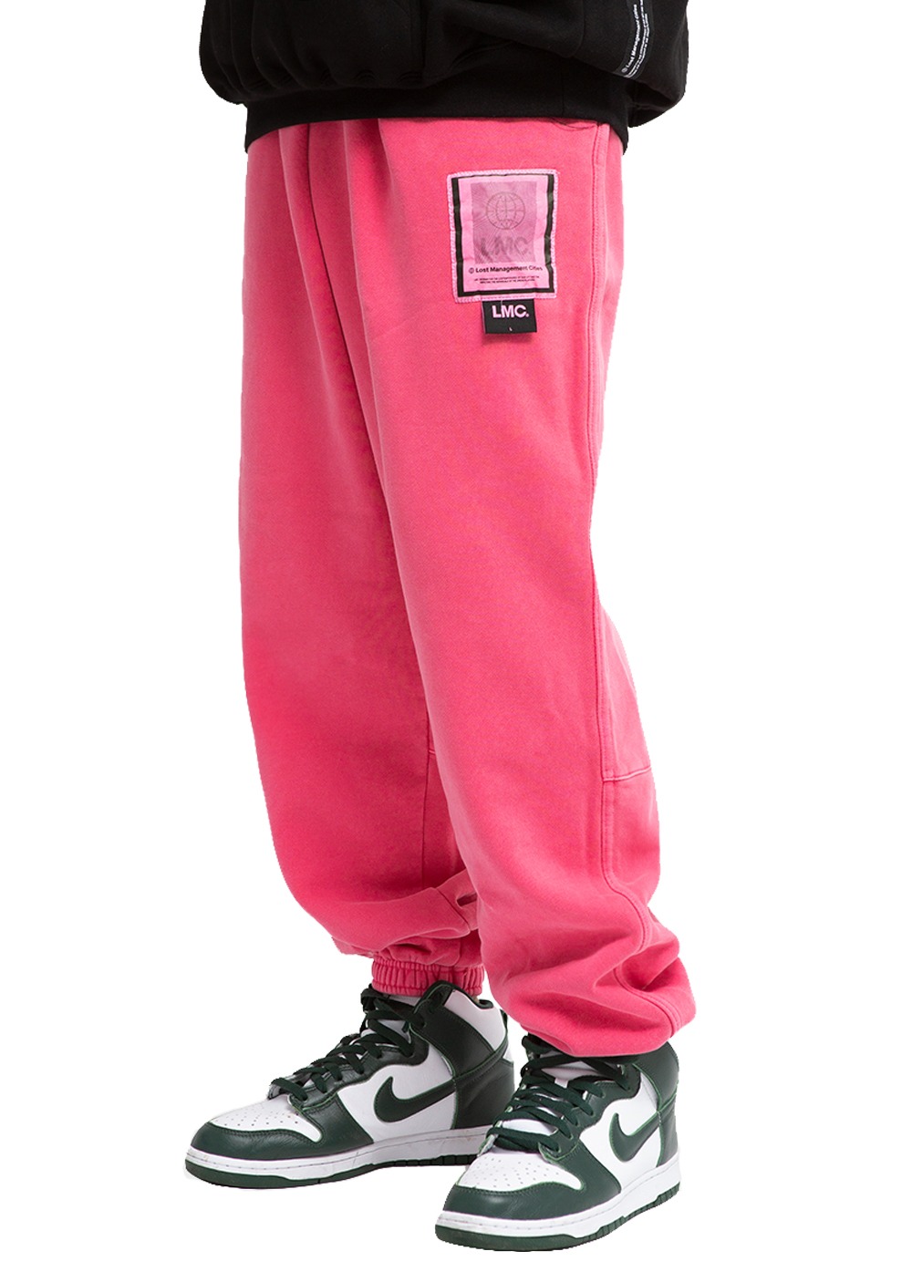 LMC x WARPED LABEL SWEAT PANTS dark pink