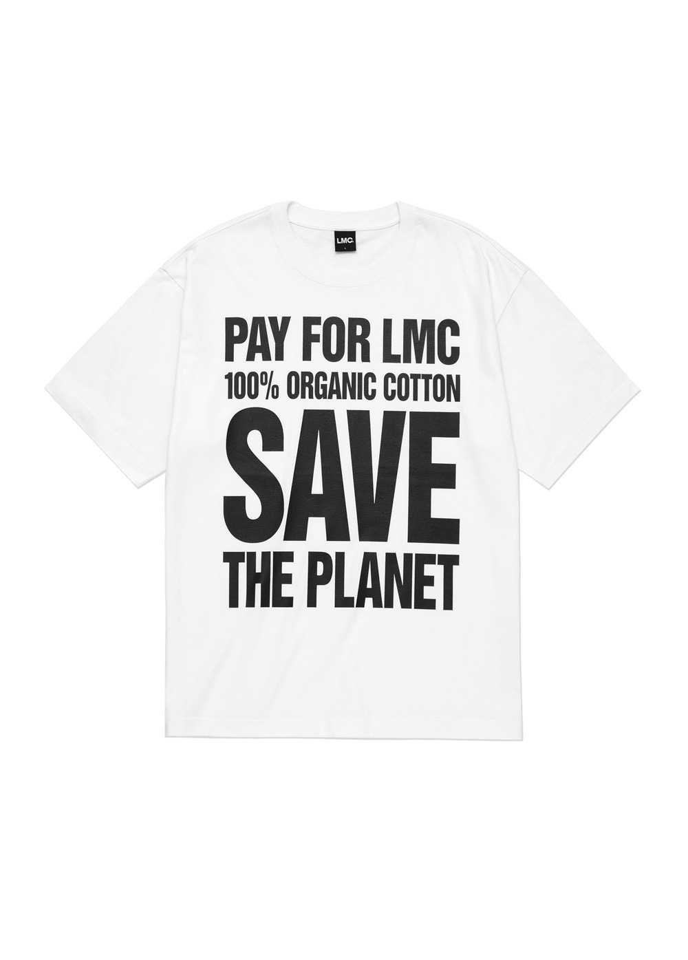 LMC SAVE THE PLANET ORGANIC TEE white