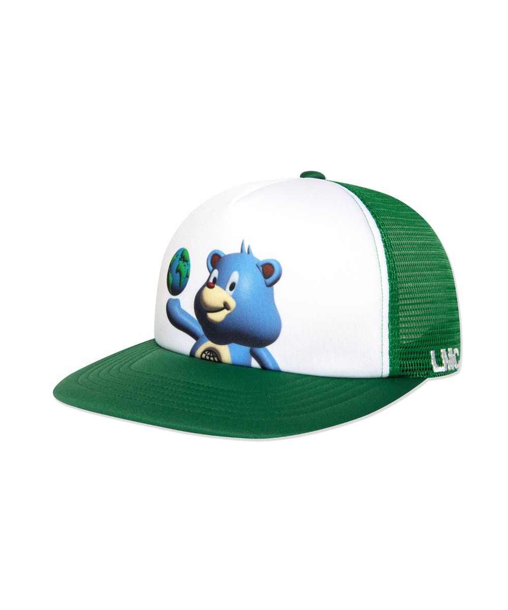 3D BEAR MESH CAP green