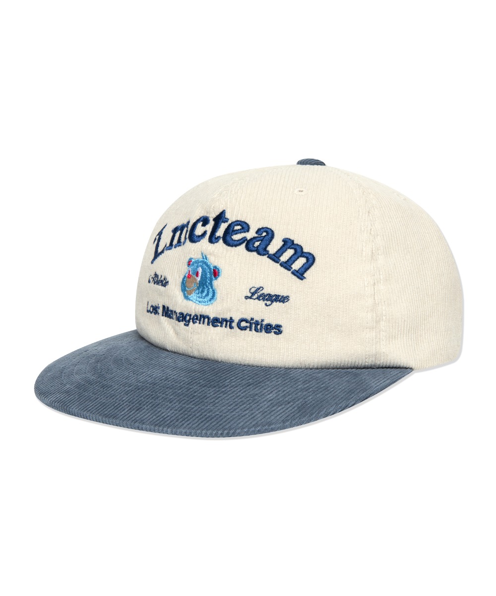 TEAM BEAR CORDUROY 6PANEL CAP vintage blue, LMC | 엘엠씨