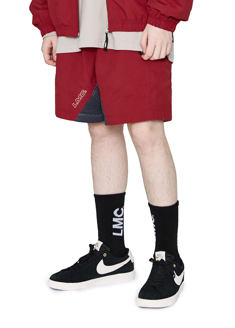 LMC MMWB TRACK SUIT SHORTS red