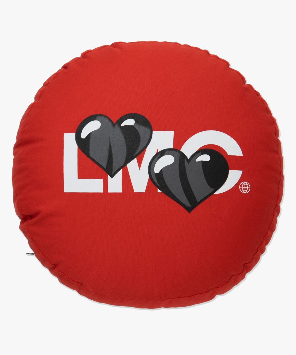 LMC HEART CUSHION red