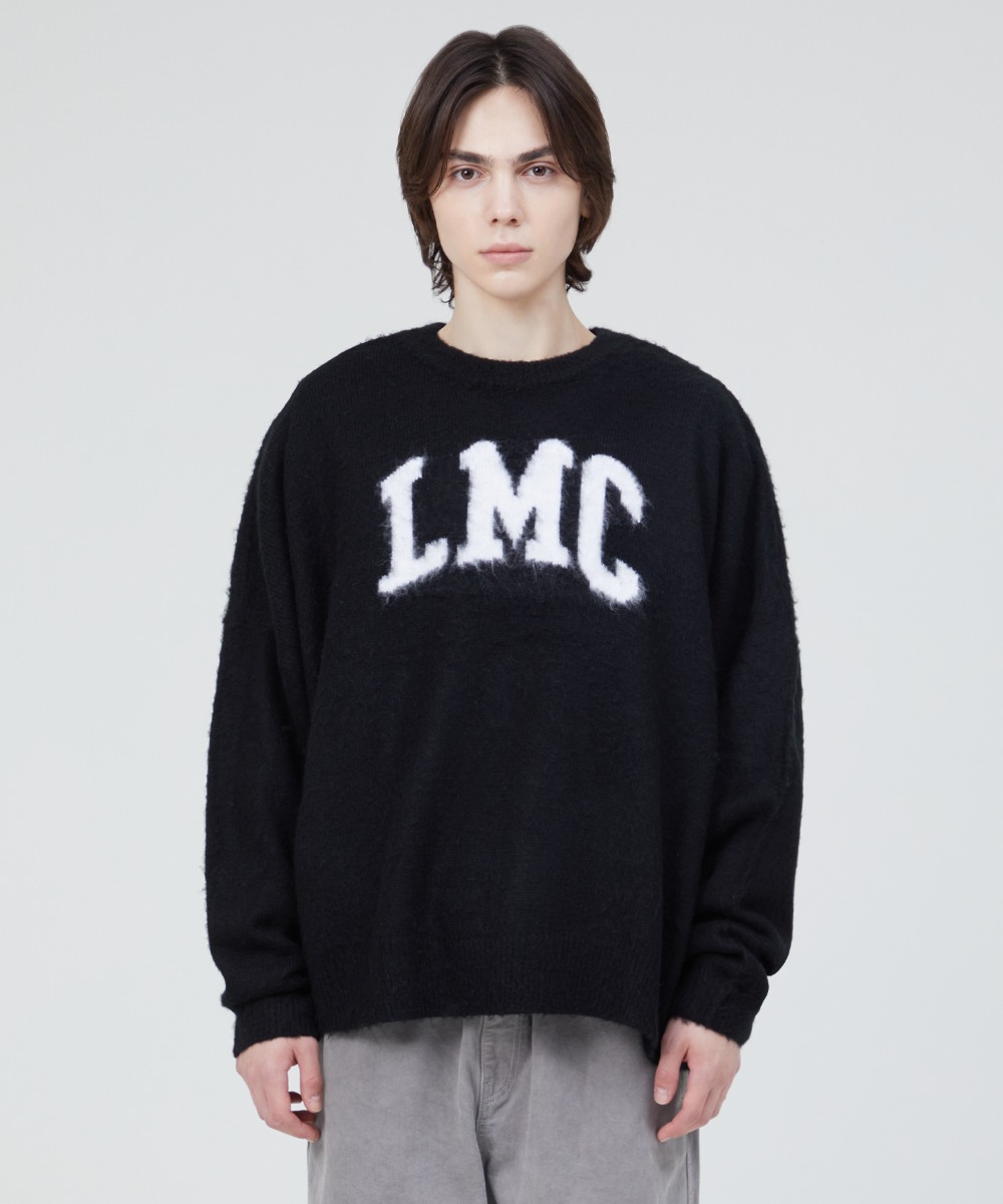LMC BRUSHED ARCH KNIT SWEATER black